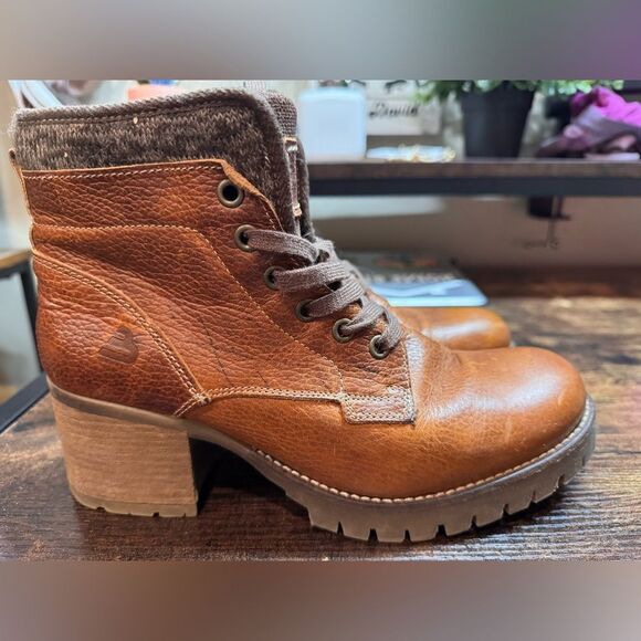 BullBoxer Brown Heeled Moto Booties size 10 - Picture 11 of 12